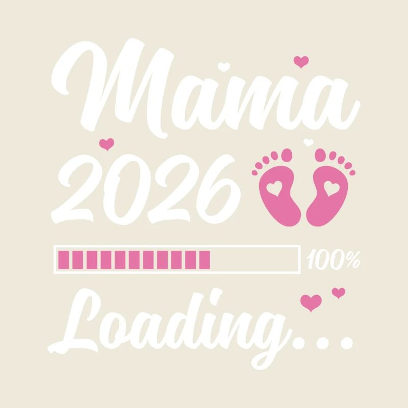 Mama 2026 Loading Schwangerschaft Geschenkidee
