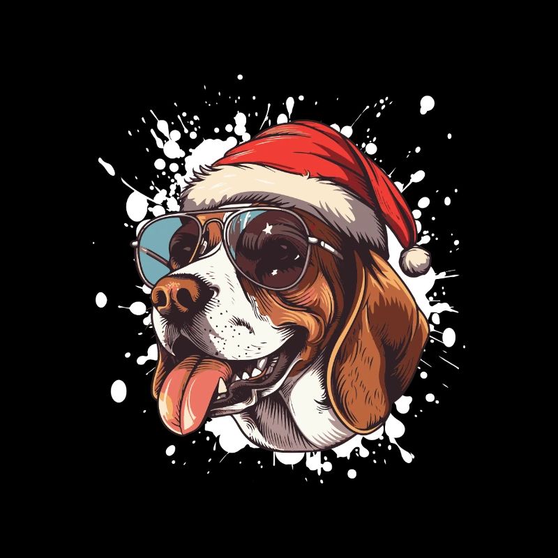 Beagle chien Noël drôle