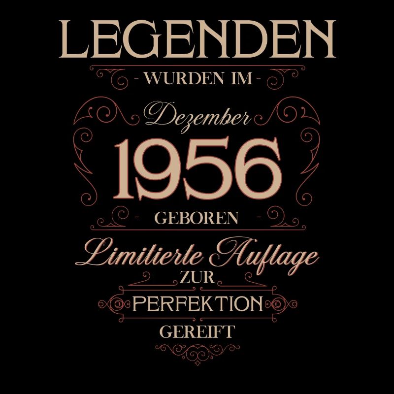 70th Birthday Legend December Vintage 1956