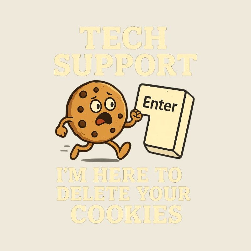 Tech Support I'm Here To Delete Your Cookies