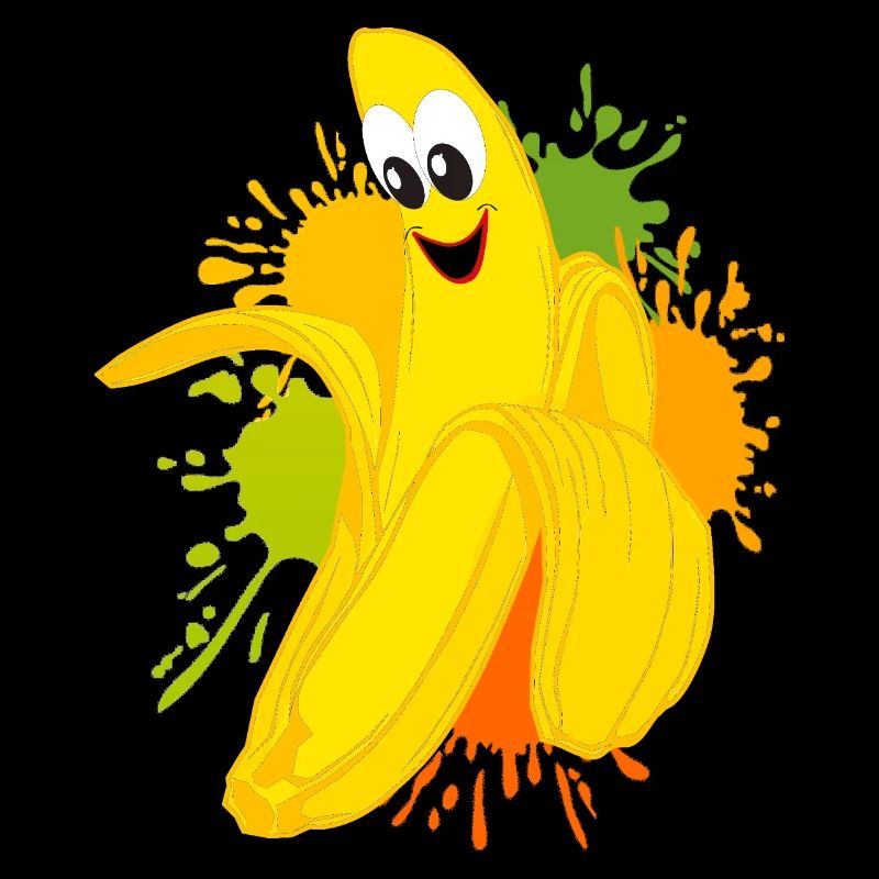 Fröhliche Bananen Farbexplosion