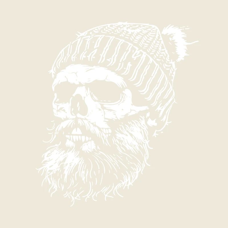 Winterbart mit Strickmütze