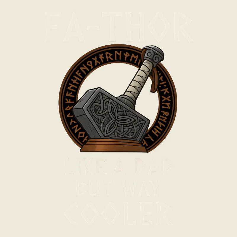 Conception du marteau du père viking Fa-Thor
