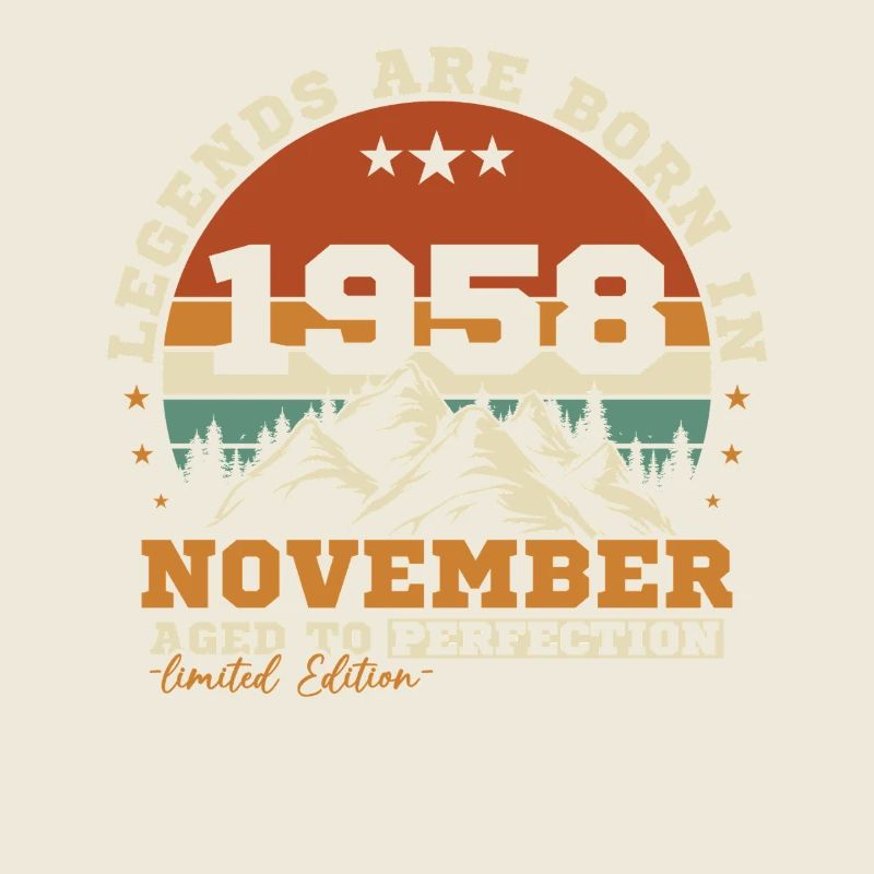 November 1958 Vintage-Retro-Geburtstag