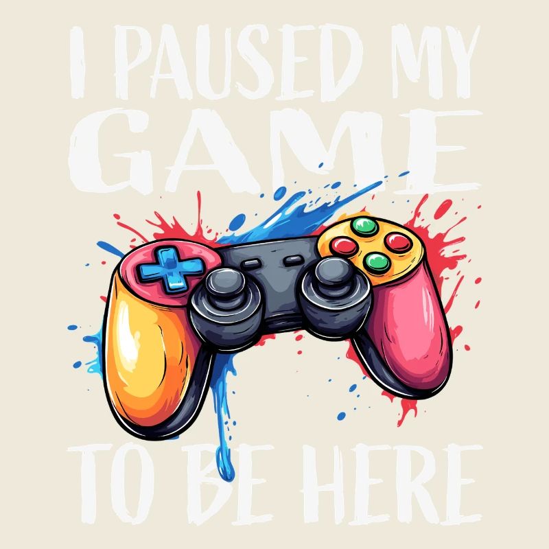 Gamer Pause Controller Farbexplosion