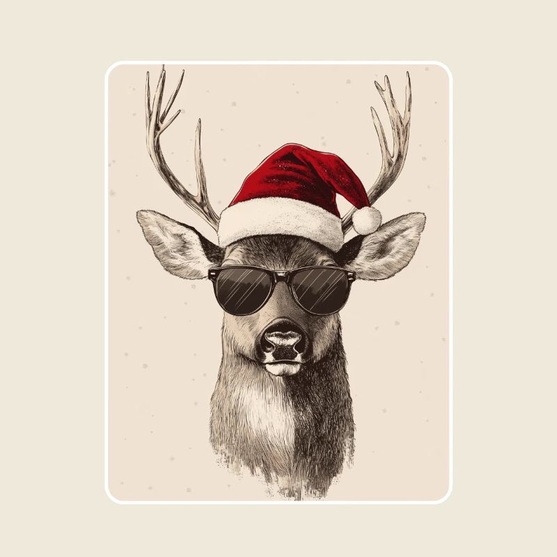 Cerfs de renne bois de rene Noël Vintage