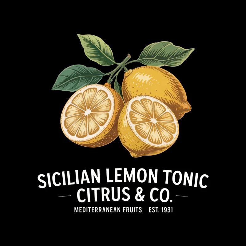 Sicilian Lemon Tonic – Vintage Citrus Label
