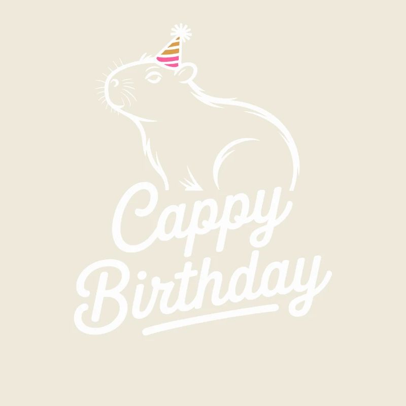 Capybara Anniversaire Cappy Anniversaire Drôle de capy