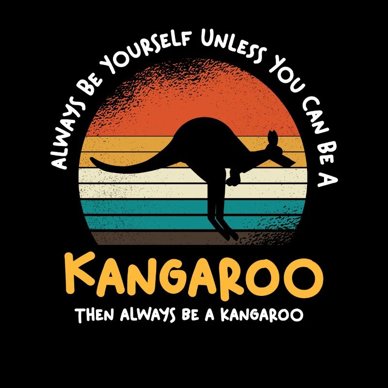 Känguru Retro Sonnenuntergang
