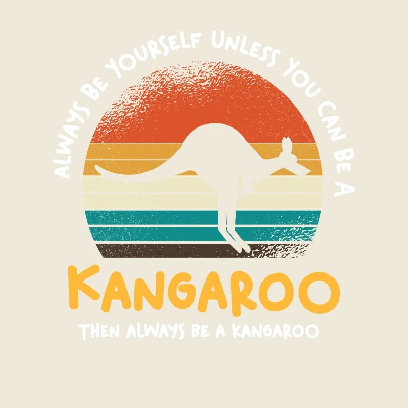 Kangaroo Retro Sunset