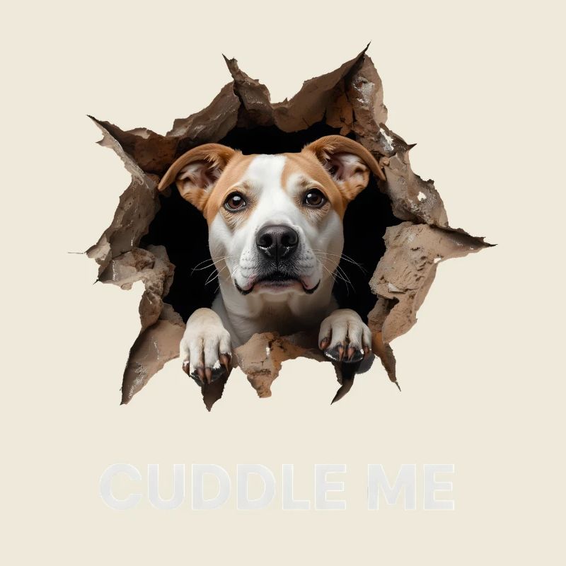 Cuddle Me Dog Hole Breakthrough Cute Gift