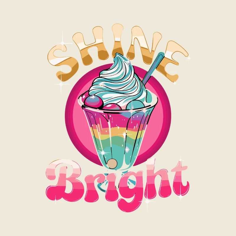  Shine Bright Bunter Eisbecher Regenbogen Dessert