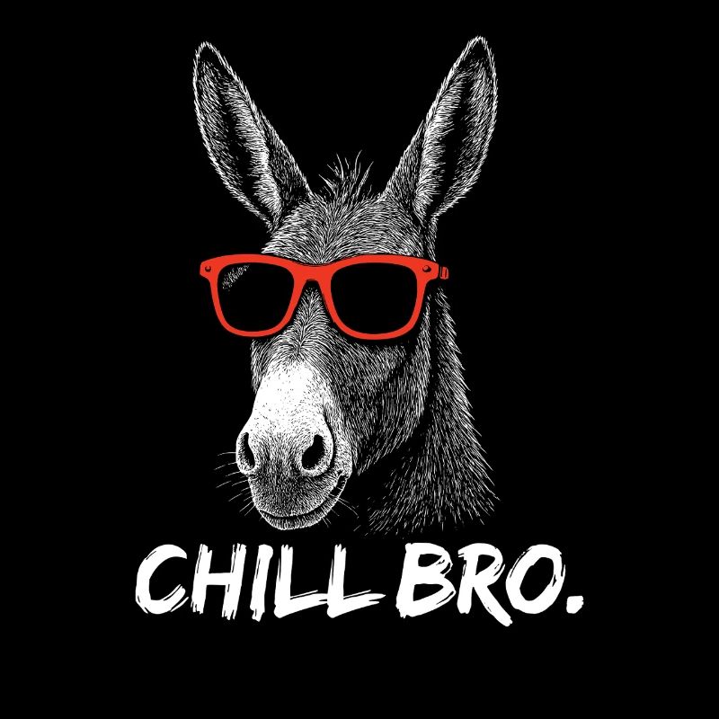 CHILL BRO – Lustiges Esel mit Sonnenbrille