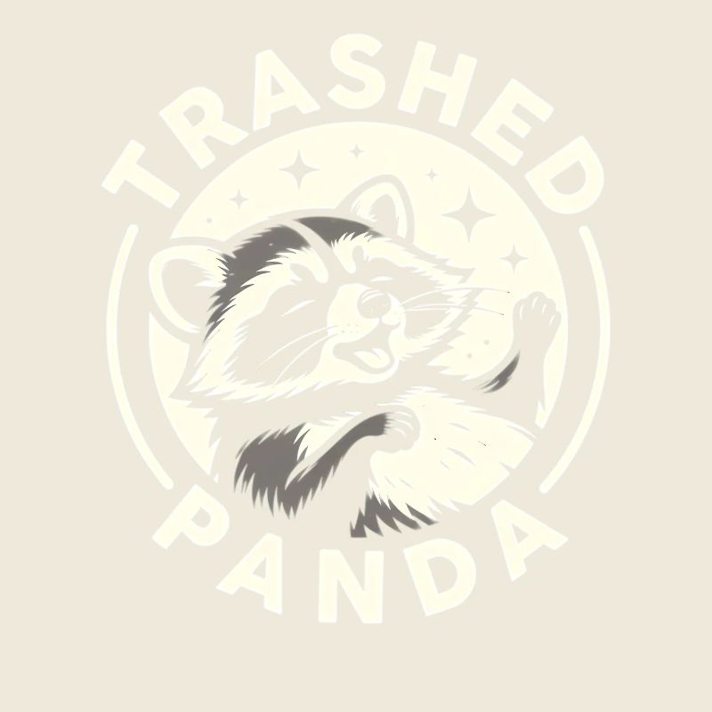 Trashed Panda Raccoon Funny Meme Design