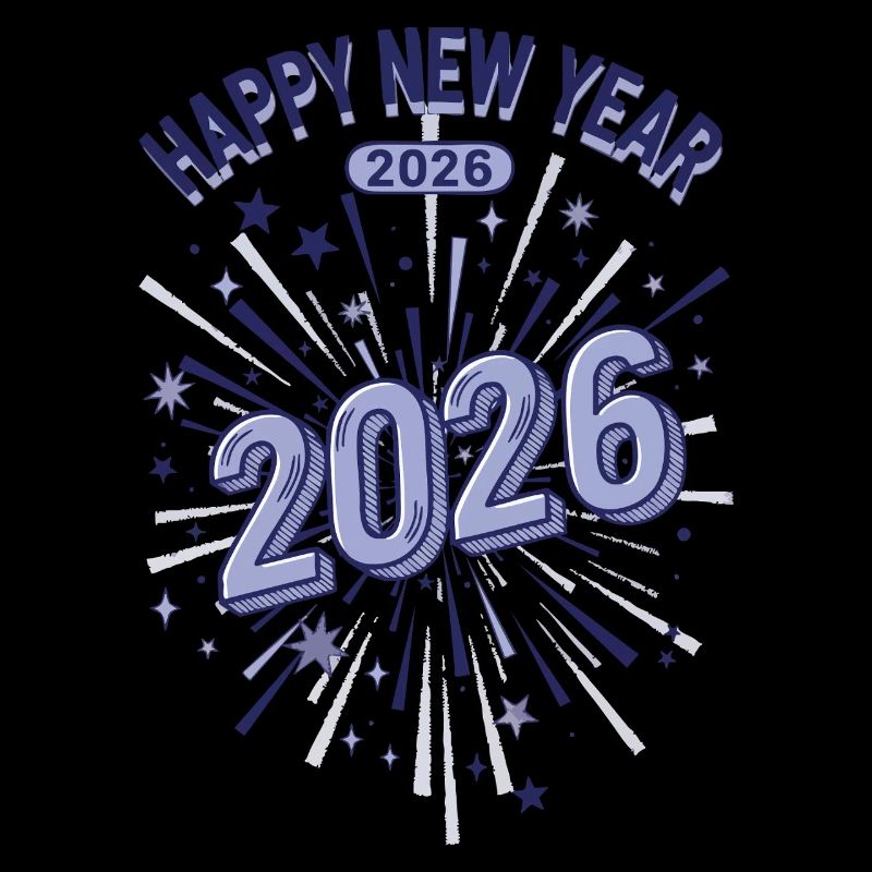 Frohes neues Jahr 2026 Feuerwerksfeier