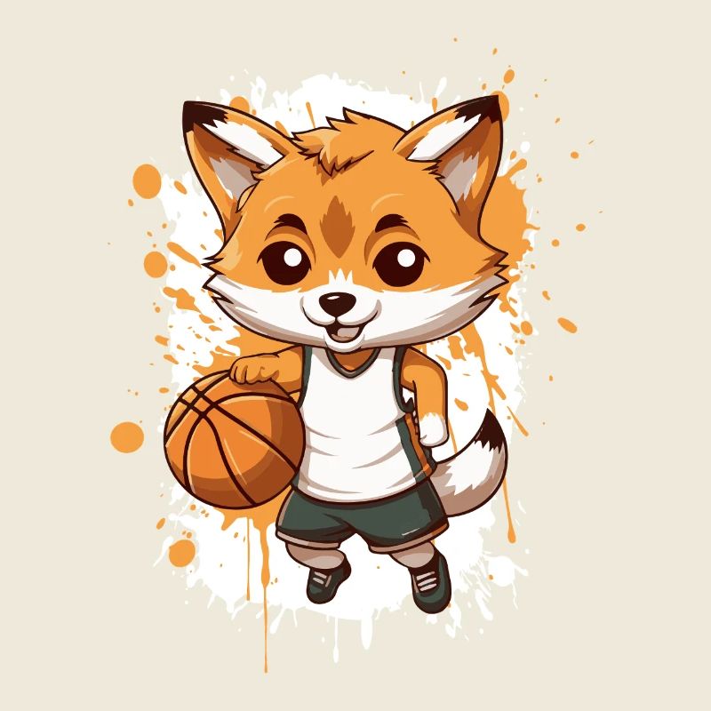 Basketball Fox Comic