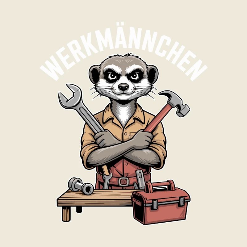Erdmännchen Echter Heimwerker Mann Handwerker