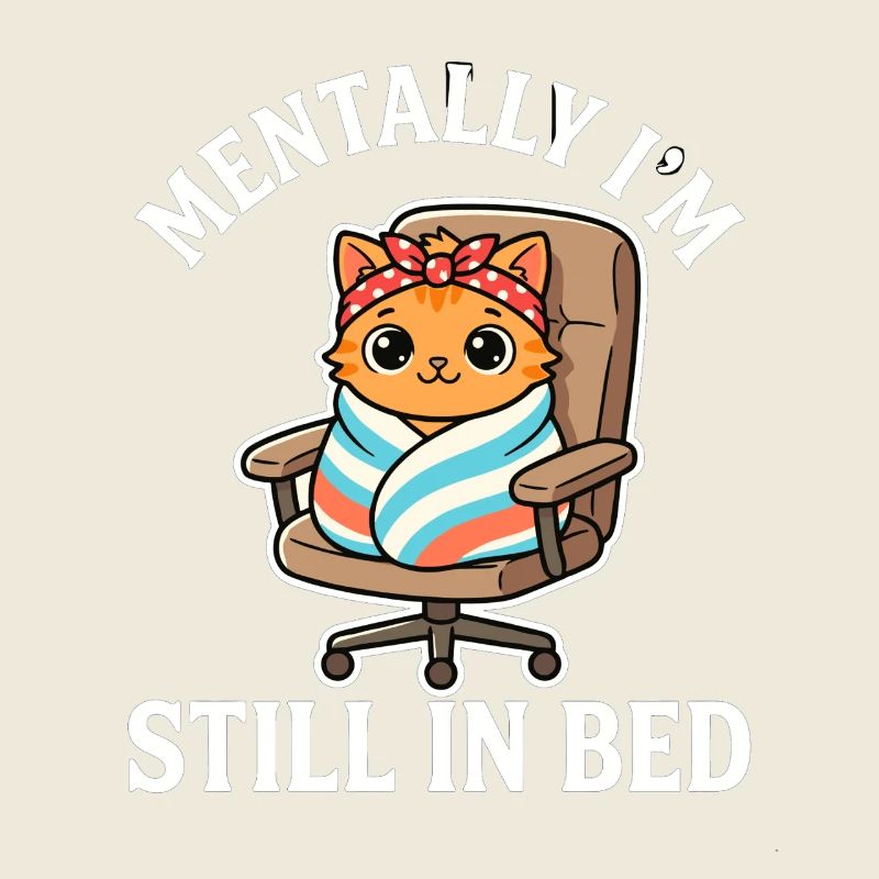 Mentally I’m Still In Bed Cozy Cat