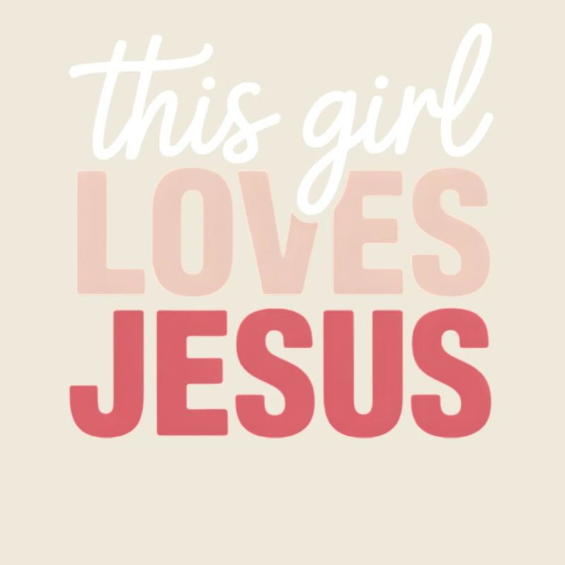 Mädchen liebt Jesus Gradientenschrift