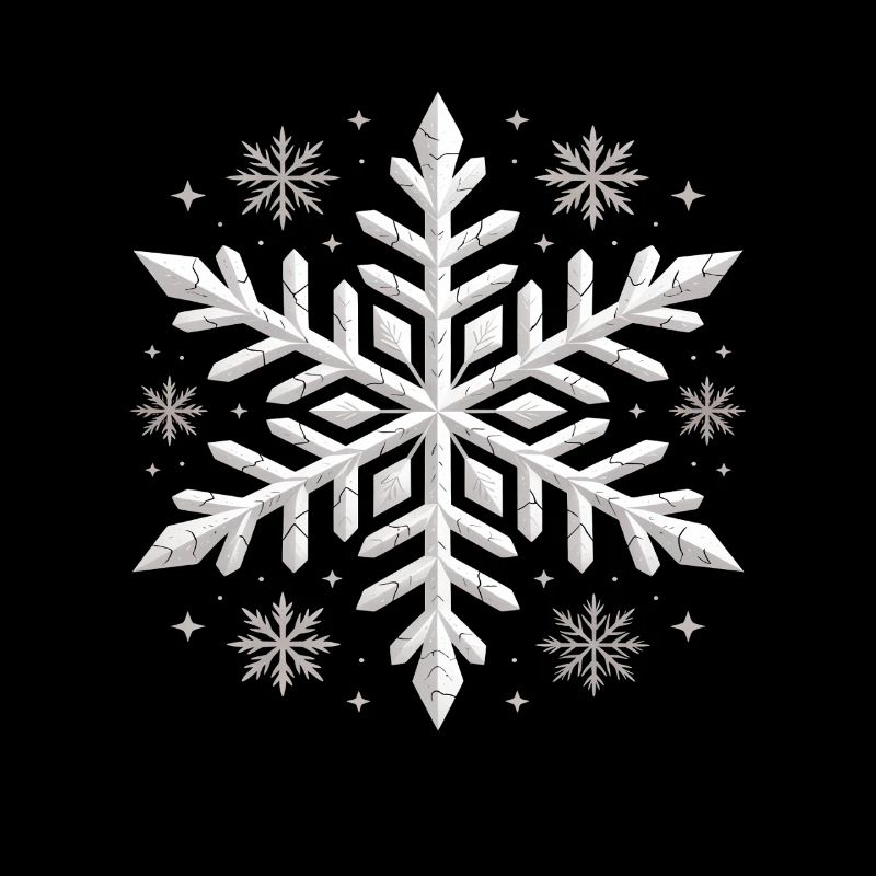 Large Elegant Snowflake Winter