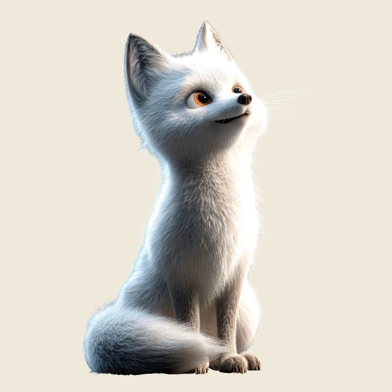 Polarfuchs Schneefuchs Eisfuchs Süßer Weißer Fuchs