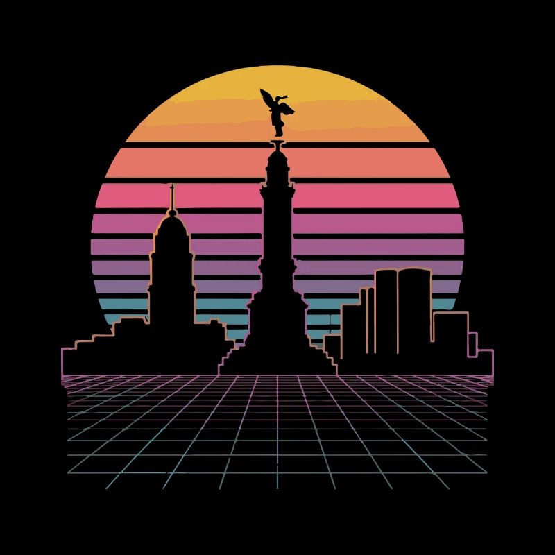 Skyline du coucher de soleil - Mexico