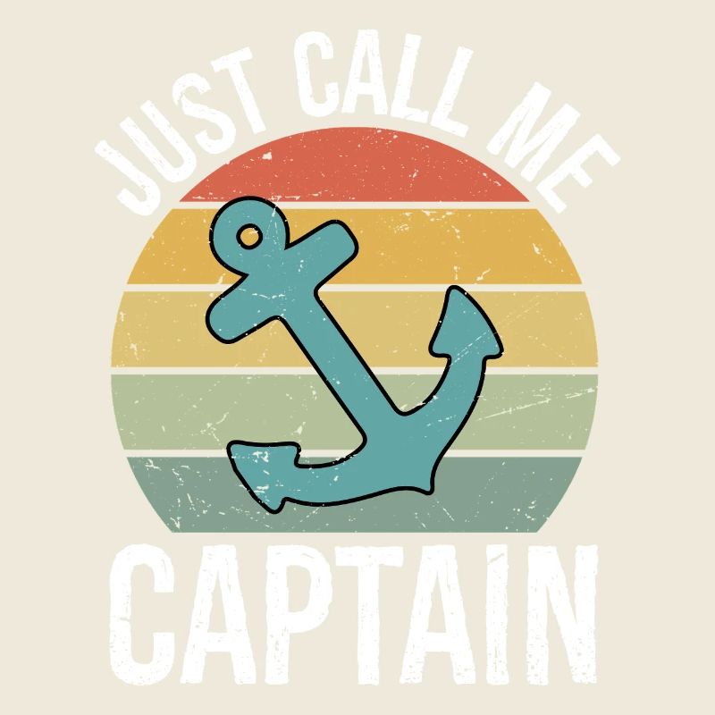Bateau rétro vintage appelez-moi simplement capitaine