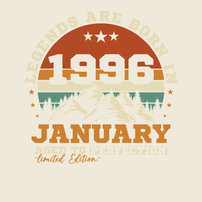 January 1996 Vintage Retro Birthday Gift