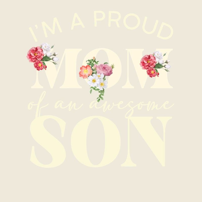 Proud mom, great son with flowers
