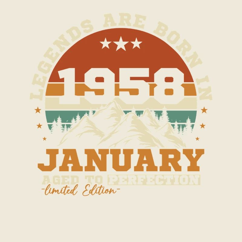 Januar 1958 Vintage-Retro-Geburtstagsgeschenk