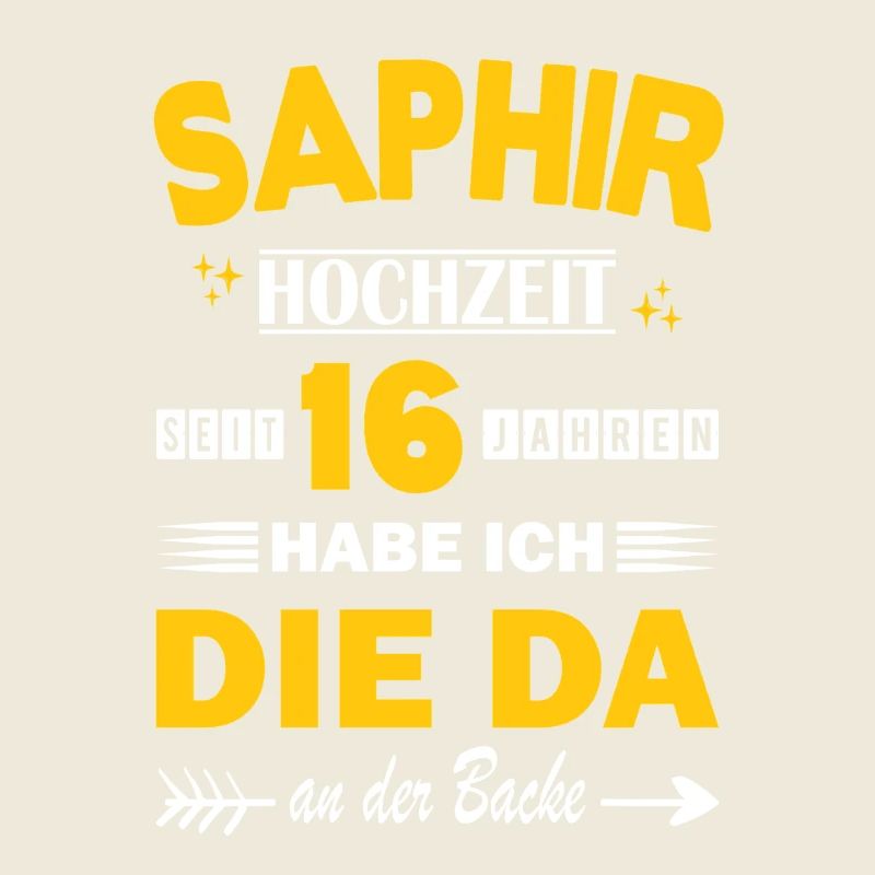 Saphirhochzeit 16 Hochzeitstag Jahrestag Ehemann