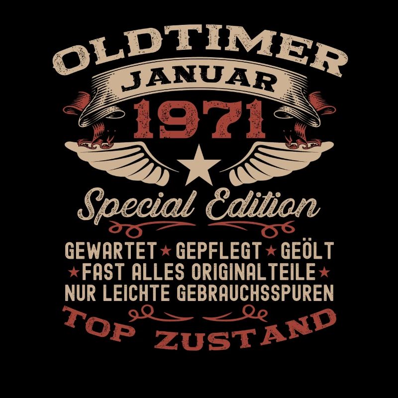 55. Geburtstag Geschenk Oldtimer Januar 1971