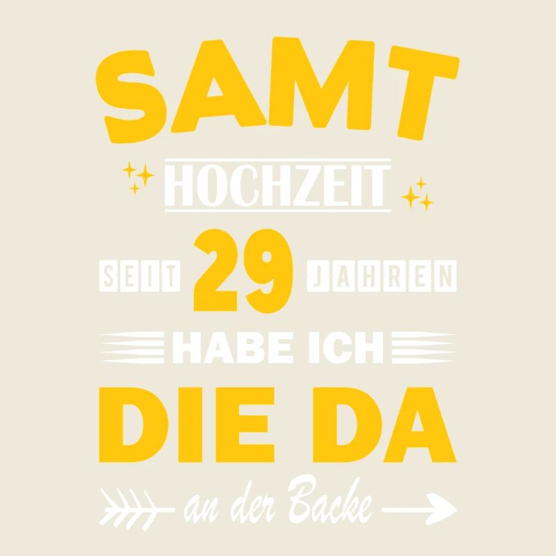 Samthochzeit 29 Hochzeitstag Jahrestag Ehemann