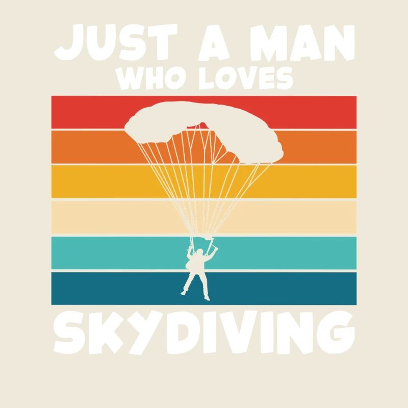 Skydiving Retro Rainbow