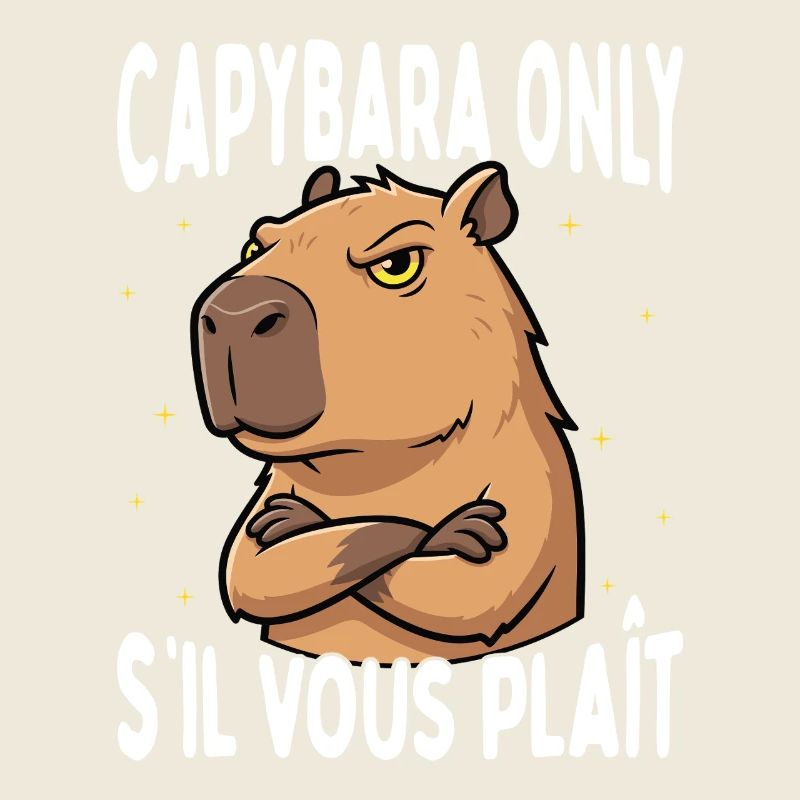 Funny Capybara Only S'il Vous Plaît Animal Meme