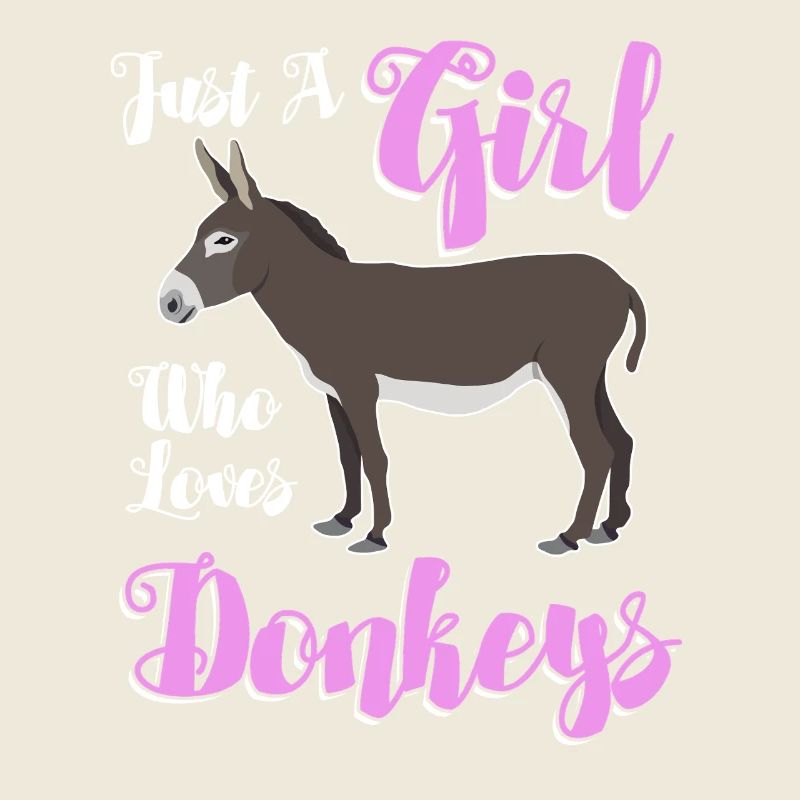 Nur ein Mädchen, das Esel liebt