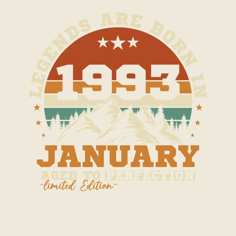 Januar 1993 Vintage-Retro-Geburtstagsgeschenk
