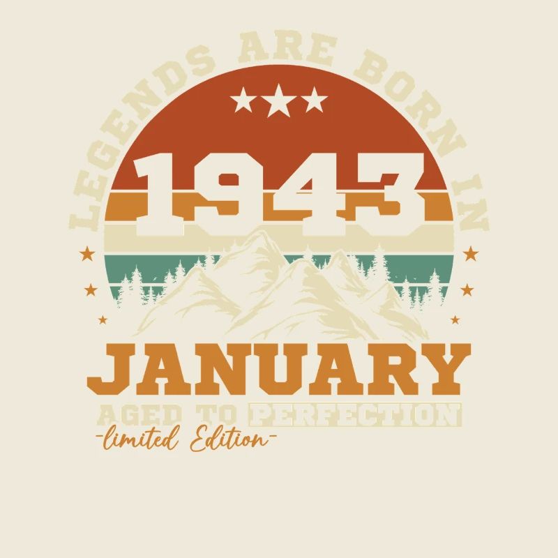 Janvier 1943 Vintage Rétro Cadeau D'anniversaire