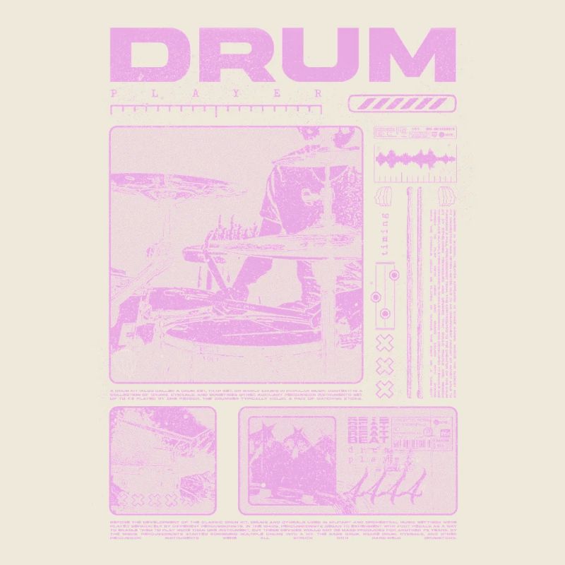 Rock Drummer Drum Player Streetwear