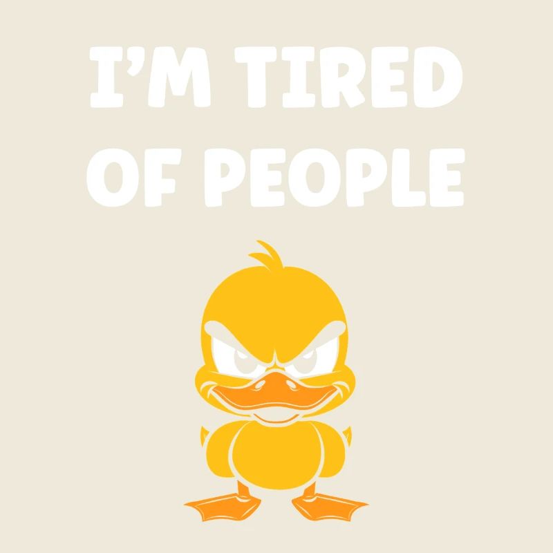 Fed up with people — Grumpy duckling