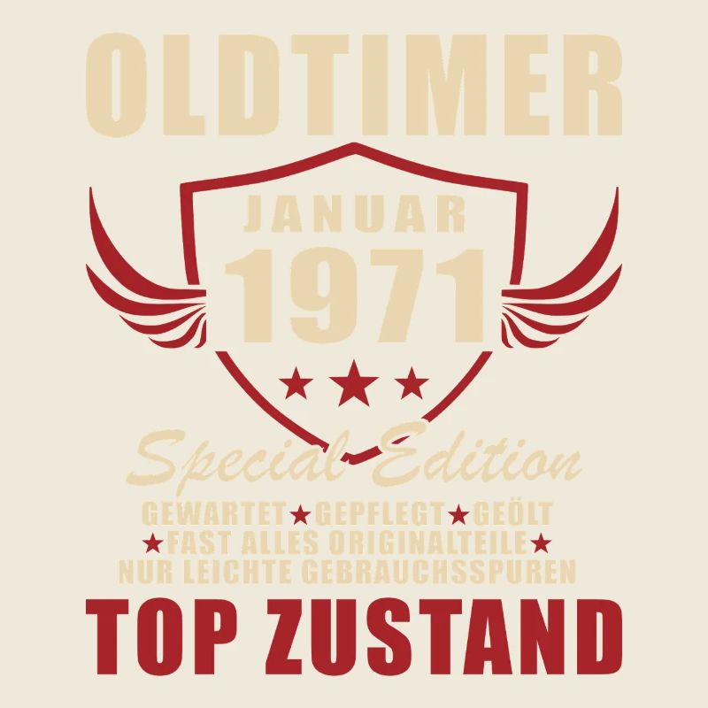 55. Geburtstag Geschenk Oldtimer Januar 1971