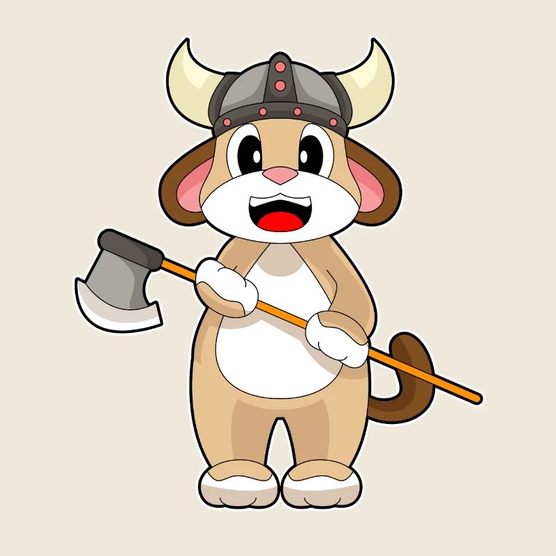 Hund Vikinger Axt