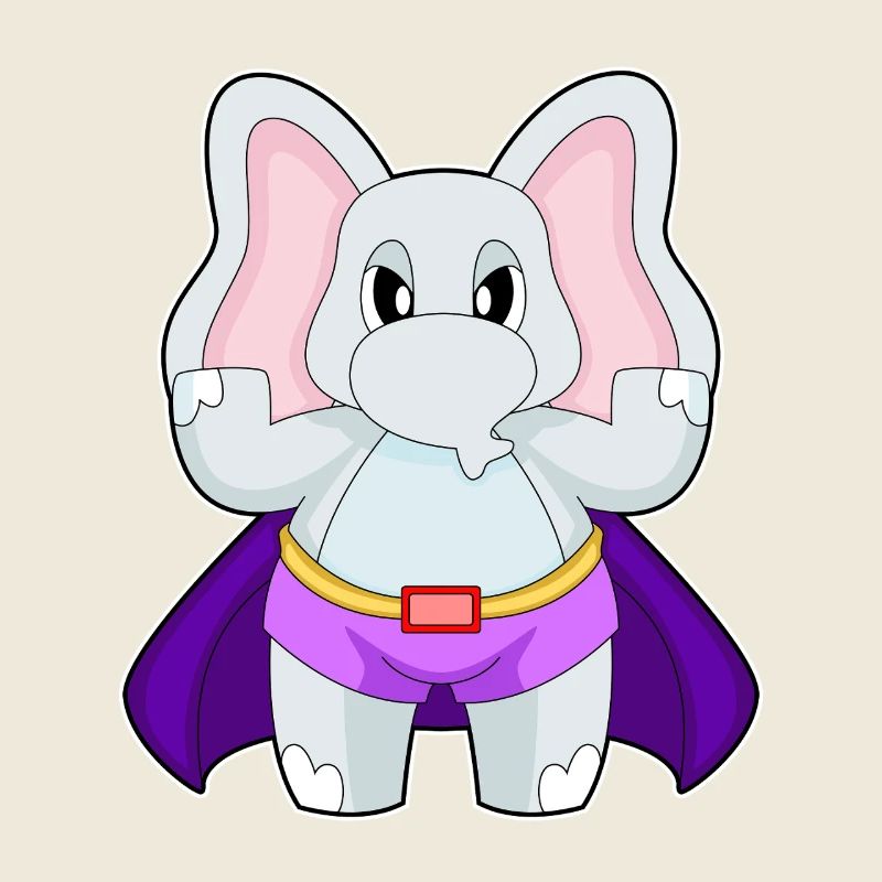 Elefant Superheld Umhang