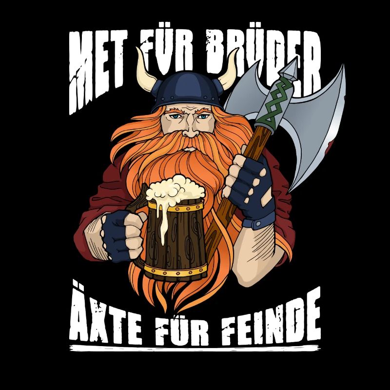 Met Für Brüder Äxte Für Feinde Wikinger Geschenk