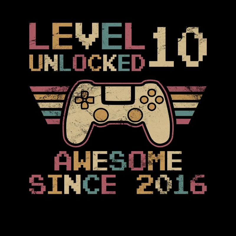 Level 10 Unlocked Zocker 10 Geburtstag Geschenk