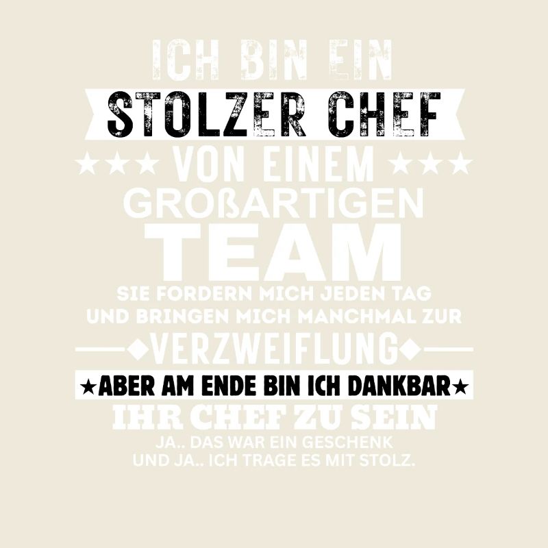 Stolzer Chef von einem großartigen Team Geschenk