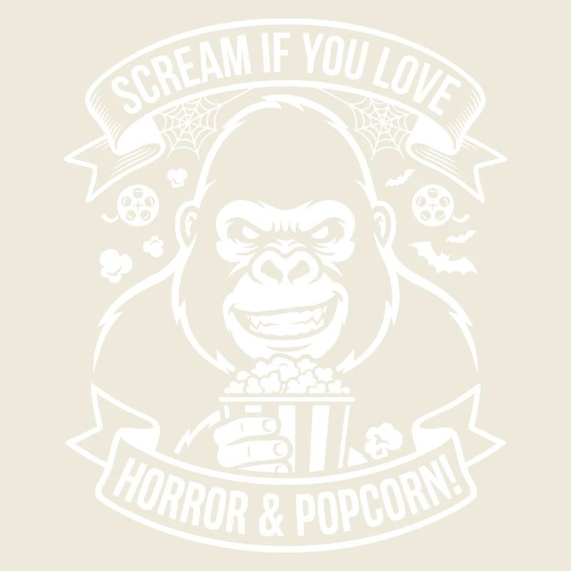 Scream Gorilla Popcorn Design