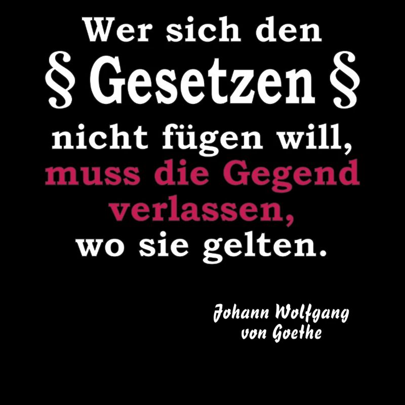 Wer sich den Gesetzen nicht fügen will