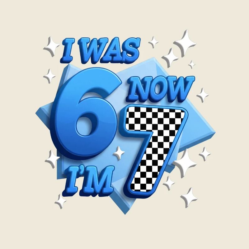 67 Six Sept À damier bleu J’étais Maintenant je suis