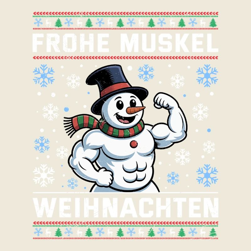 Gym MERRY MUSCLE CHRISTMAS Funny